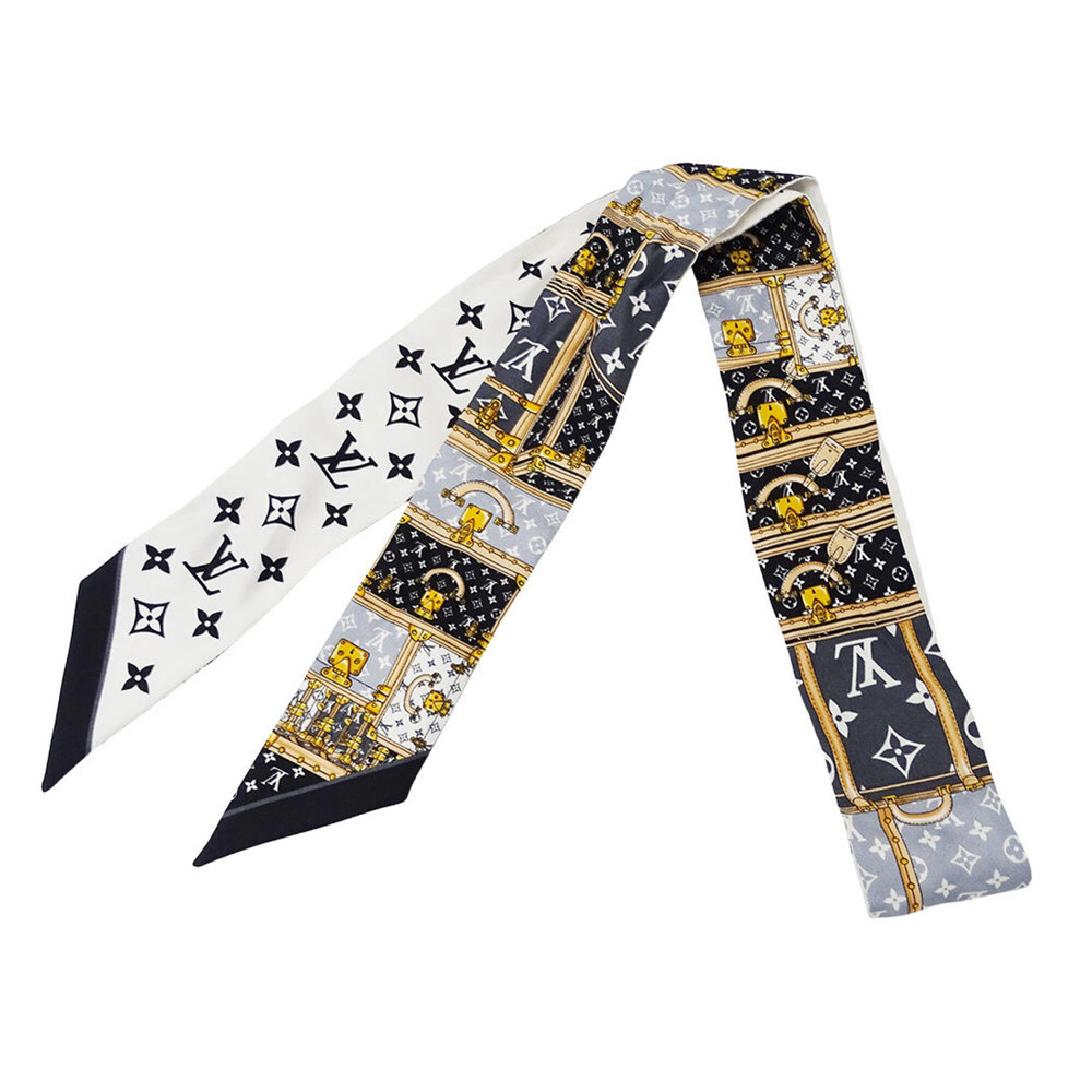 Louis Vuitton LOUIS VUITTON Scarf Muffler Women's Brand Monogram Silk Bandeau...